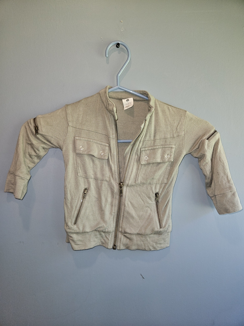 kate quinn Light Tan Kids Zip-Up Jacket
